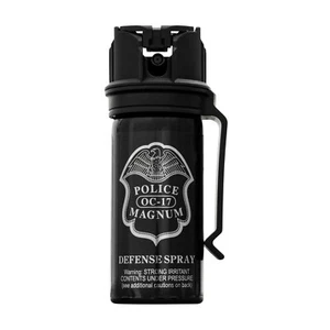 POLICE MAGNUM pepper spray 2oz Stream Flip Top Belt Clip Personal Self Defense - Picture 1 of 6