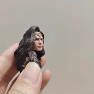 Cabeza femenina pintada 1/12 Wonder Woman esculpida para figura de acción mcf de 6" Foto 1 de 4