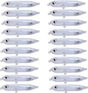 20x Unpainted Blank Crankbait Bass Fishing Lure Floating Pencil Spook 3.9"/0.4oz - Picture 1 of 6