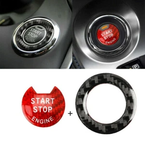 Carbon Fiber Ignition Engine Push Button Cover For Infiniti Q50 14-19 Q60 17-19 - Picture 1 of 11