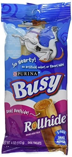 Purina Busy Rollhide Beef, Small/Medium 4 Ounce, 3 ct (Pack of 1) - Image 1 of 1