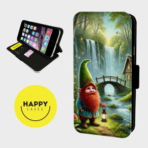 Wichtel Gonk Secret Waterfall - Kunstleder Klapp Handy Hülle Cover - iPhone/Samsung - Bild 1 von 5