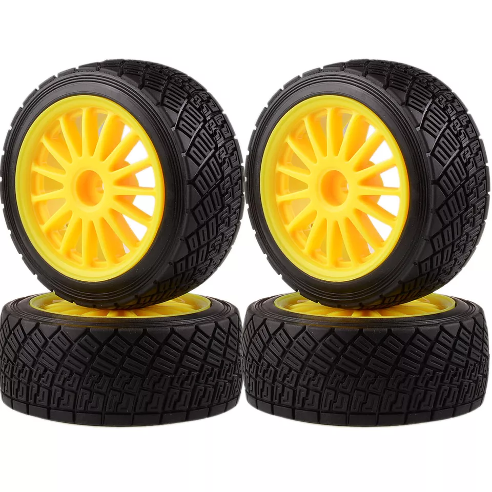 4pcs 2.2" Wheel Rims & Tires Fits 1/8 RC HPI RTR WR8 3.0 Ford Fiesta Flux Rally - Image 1 of 1