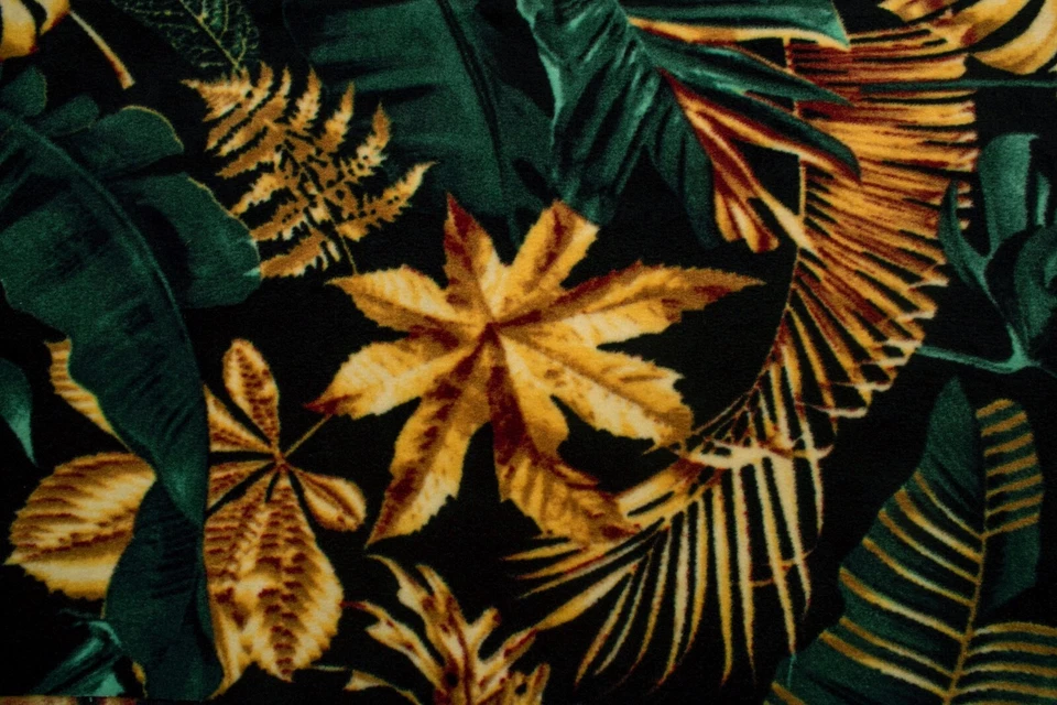 Polar Fleece DTY stoff gedruckt (250g), Monstera, 50 x 160 cm - Bild 1 von 1
