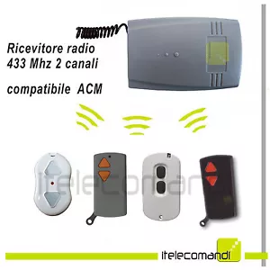 Ricevente radio ricevitore 433 Mhz 2 canali compatibile con telecomando ACM - Imagen 1 de 1