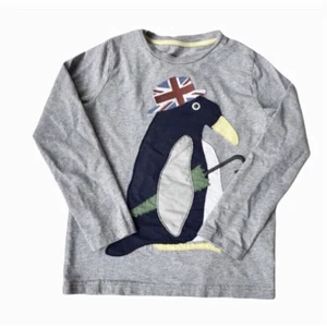 Mini Boden British Penguin Tee Size 5/6  - Picture 1 of 5