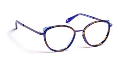 jf rey eyeglass frames PA085 2525 DEMI BLUE / NAVY BLUE 48-16 - Image 1 of 2