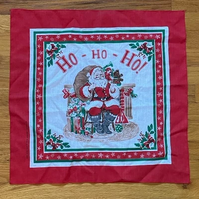 Papá Noel Navidad Bandana Ho Ho Algodón Poliéster Hecho en EE. UU. De Colección 14193 Foto 1 de 4