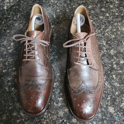 Zapatos Oxford Jean Thiot para hombre puntas diseño floral talla 9 Foto 1 de 4