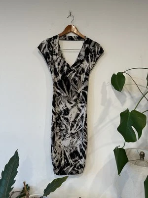 Vestido ajustado Guess By Marciano Los Angeles elástico blanco y negro club boda-XS Foto 1 de 4