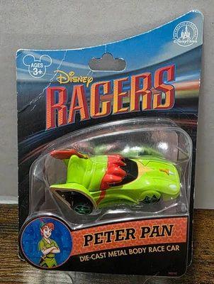 Disney Parks Racers Peter Pan 1/64 Die Cast Metal Body Race Car Toy ¡NUEVO! Foto 1 de 3
