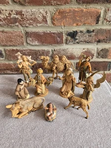 Vintage Fontanini Italy 10 Piece Nativity Figures Figurines Christmas  - Picture 1 of 21