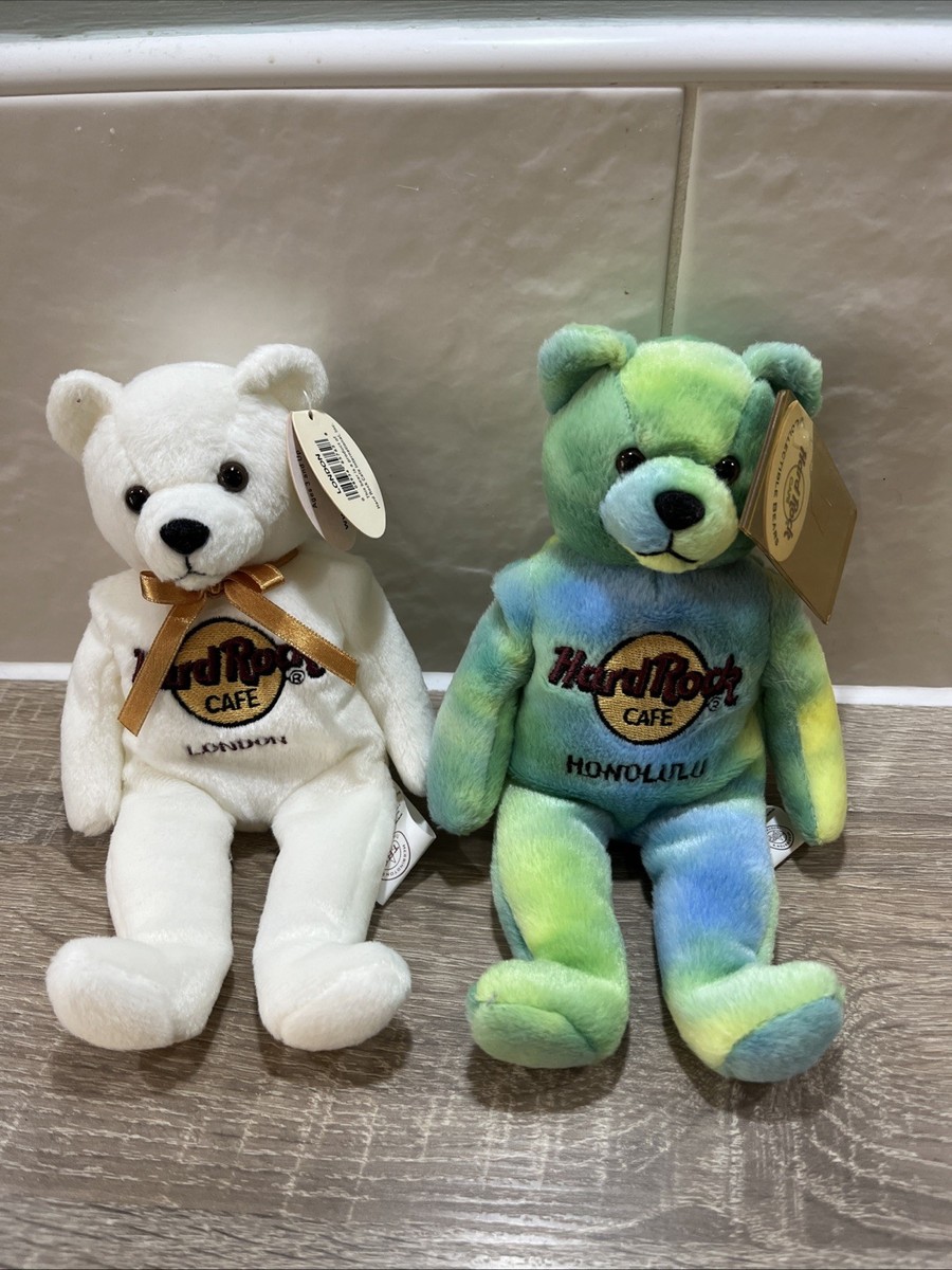 希少Hard Rock CAFE Wedding Bear Set（2004） Hard Rock Cafe Teddy Bear Harley Davidson Hollywood Black