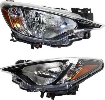 For 18-20 Yaris 16-18 iA Halogen Headlight Headlamp Head Lamp w/Bulb SET PAIR Foto 1 de 4
