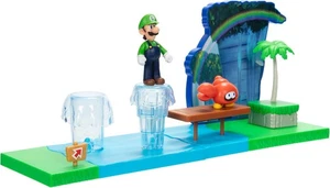 SUPER MARIO Diorama AGUAS BRILLANTES Con Figura LUIGI Y GRANCHIO Jakks Pacific - Imagen 1 de 2
