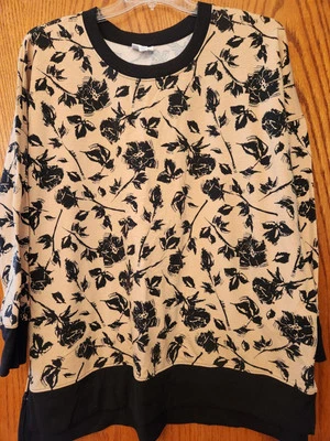 Sudadera Top Lularoe Hannah XL Tostada Negra Floral Nueva Sin Etiquetas Foto 1 de 4