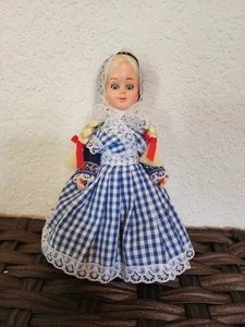 Vintage Dutch Holland Girl Doll 7” With Articuling Eyes and Limbs Netherlands NL - Imagen 1 de 11