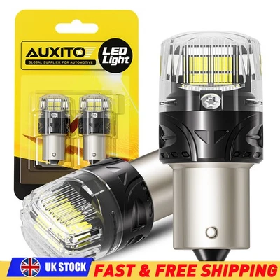 2Pcs LED 1156 P21W 382 Car Reverse Light Bulbs Back Brake Stop Tail Light Canbus - Image 1 of 4