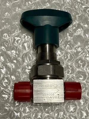Nupro (Swagelok) 6LV-DAVR4-PX Manual Valve w/ Green Handle, 1/4" MVCR/MVCR, New - Image 1 of 4