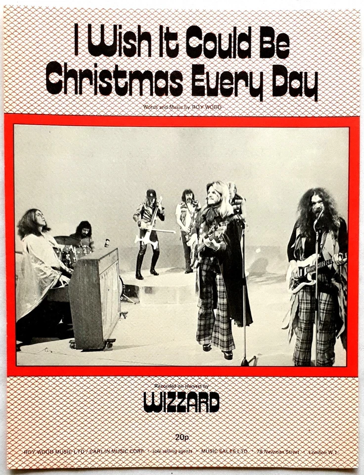Wizzard - I Wish It Could Be Christmas Every Day - 1973 Original UK Sheet Music - Image 1 of 1