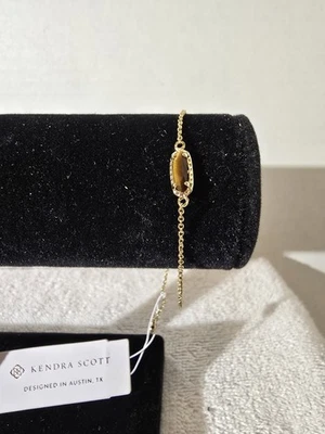 全新 KENDRA SCOTT EMMA 老虎眼镜可调节手链 — 第 1/4 张图片