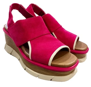 Sandalias de cuña Sorel Joanie III talla 6,5 con cordones para mujer rosa fucsia efervescente - Imagen 1 de 11