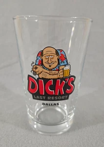 Dick's Last Resort Dallas Texas 5.5" Pint Beer Glass Full Color Logo - Picture 1 of 5