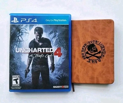 Uncharted 4: A Thief's End (Sony PlayStation 4, 2016) W/Collectable Notepad Rare - Image 1 of 4