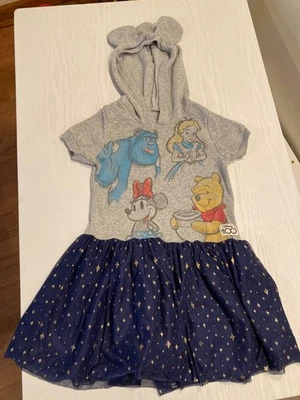 Niñas Talla 7/8 DISNEY 100 Cosplay Vestido con Capucha Tul Falda Minnie Sulley Pooh + Foto 1 de 4