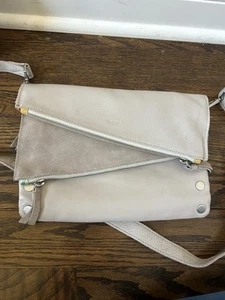 Hammitt Dillon Beige Green Tan Crossbody Foldover Bag - Picture 1 of 12