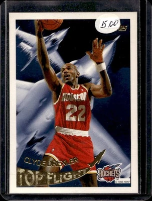 Rockets Topps Clyde Drexler Top Flight #TF5 1995-96 Foto 1 de 2