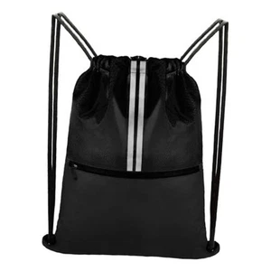 Drawstring Backpack Sports Bag Gym Sackpack Draw String Back Bag for Men Women - Picture 1 of 7