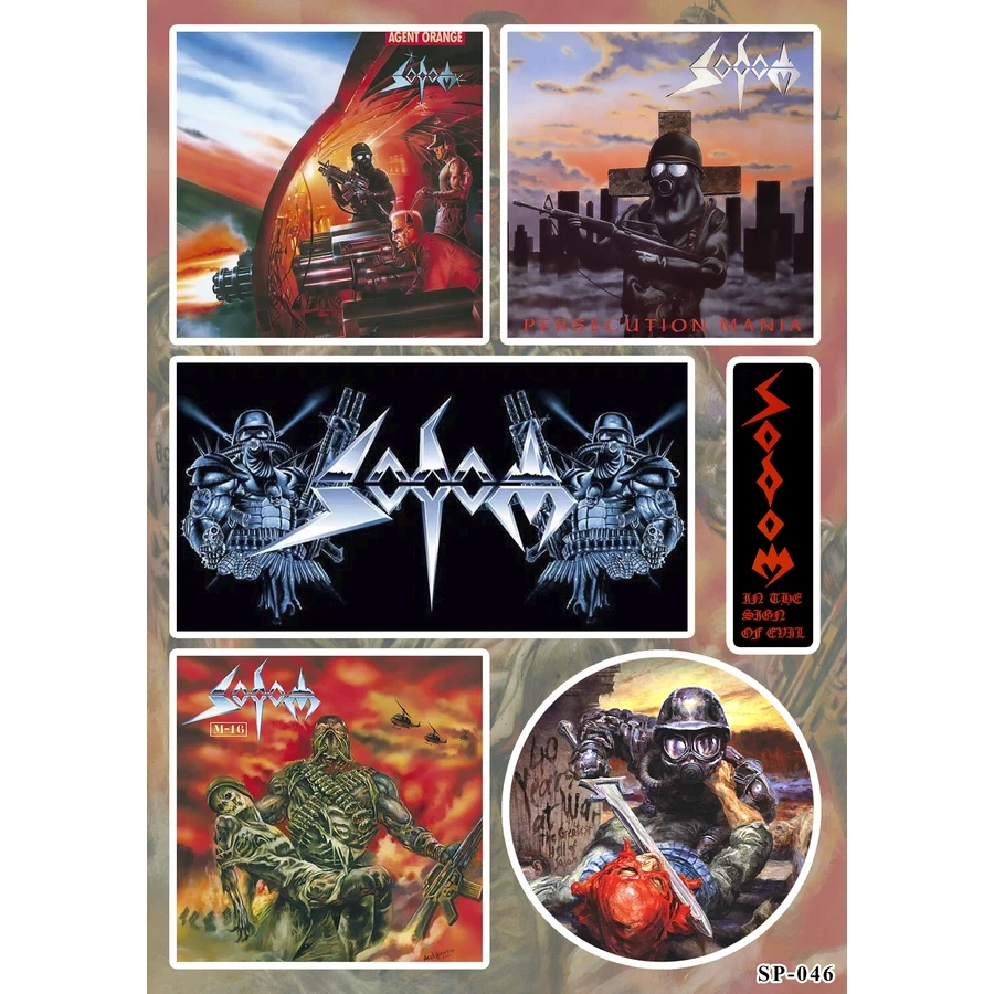 Paquete de pegatinas de álbumes de Sodoma | Banda de Thrash Metal Agent Orange Persecution Mania Foto 1 de 1