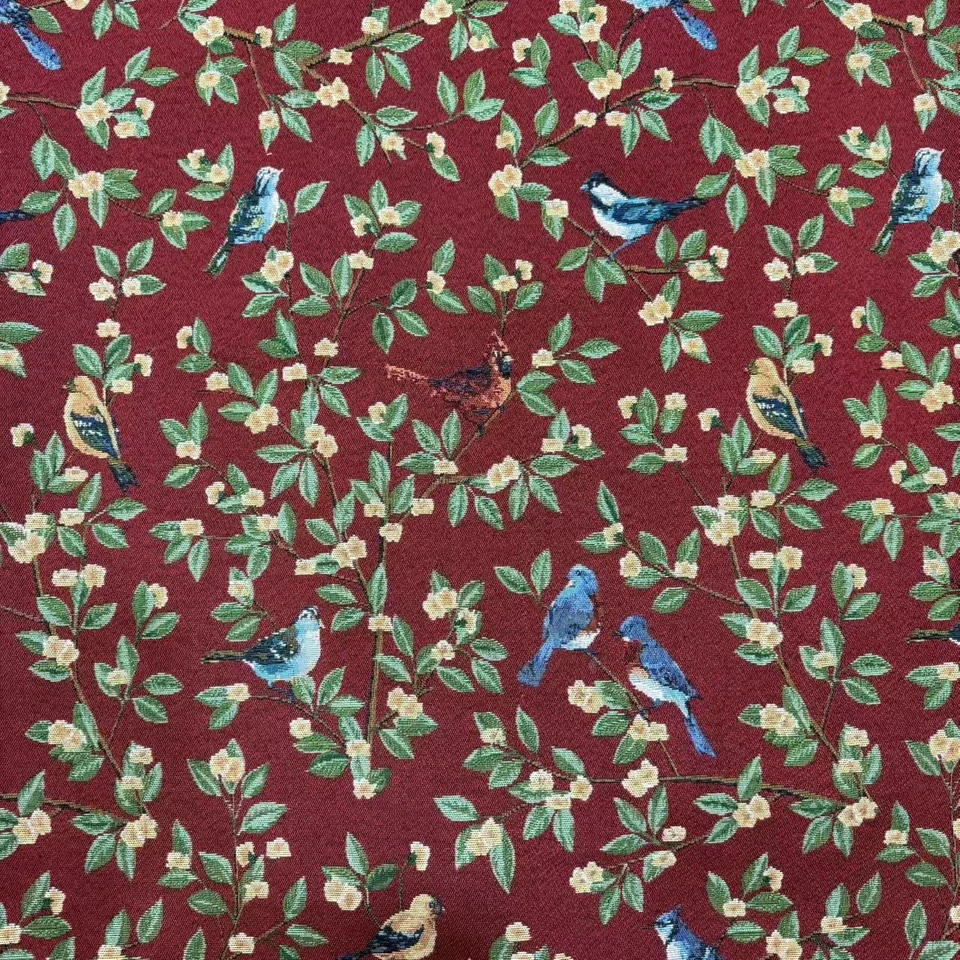 Tela de tapicería de jacquard francés vintage Robin Redbreast Birds por comprar Foto 1 de 4