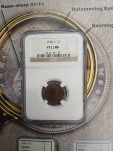 1926-D Lincoln VF 25 BN TP-4043 - Picture 1 of 2