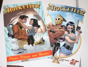 ADAM HUGHES ROCKETEER KICKSTARTER ONE-SHOT PREMIUM+ISSUE #1 PLANES DAMES ROCKETS - Picture 1 of 6