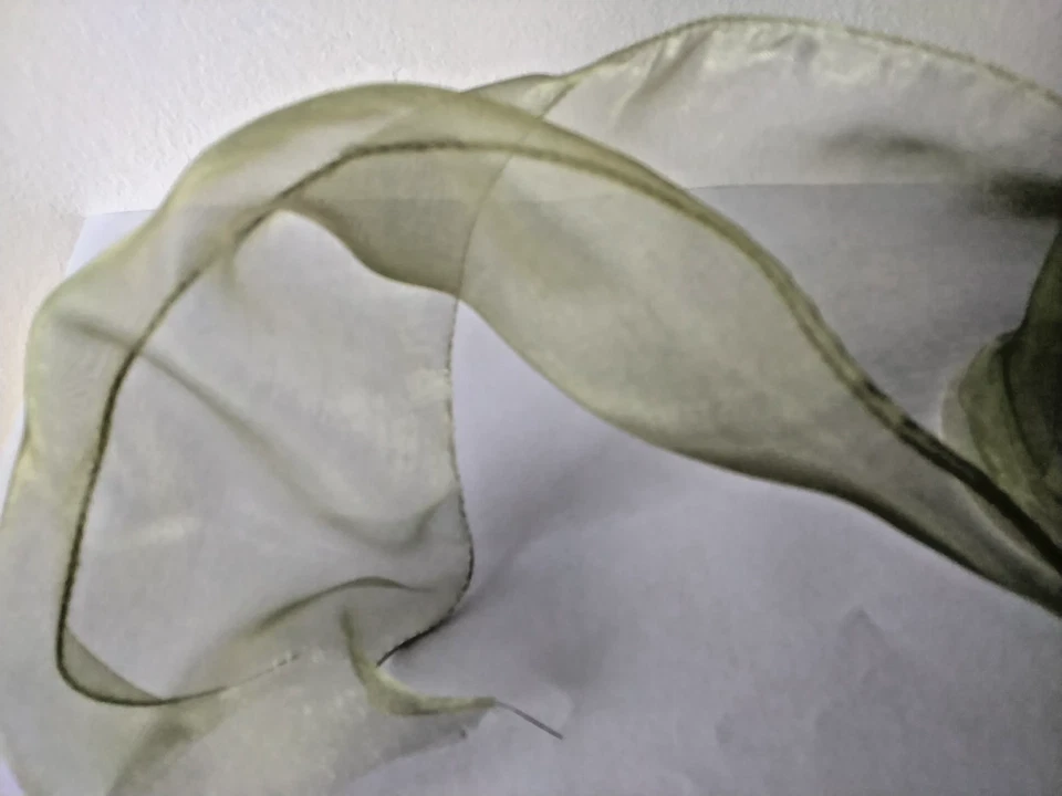 Drahtorganzaband grün 12 cm, 1 m - Bild 1 von 1