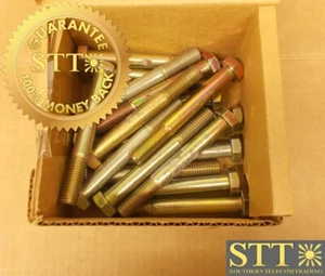 HEX CAP BOLT 5 INCH 5/8-11 THREAD GRADE 1 ZINC YELLOW ( LOT OF 17 ) NEW - Picture 1 of 4
