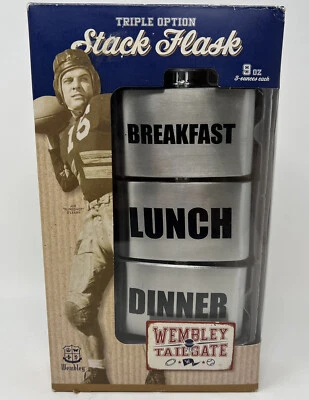 Frasco apilable triple opción Wembley puerta trasera tres - 3 oz cada uno nuevo caja abierta Foto 1 de 4