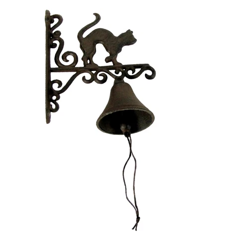 Rustic Metal Wall Mount Cat Door Call Bell Farm/Garden/Yard/Patio Decor Doorbell Cover