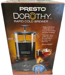 Presto Dorothy Rapid Cold Brewer- Glass Carafe 22 Oz Per Batch- Coffee, New - Picture 1 of 9