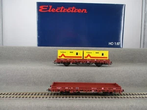 Electrotren H0 21740 Güterwagen Set 2-teilig ADAC Rungenwagen unvollständig OVP - Bild 1 von 7