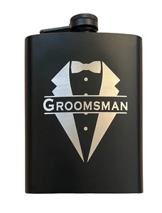 Groomsman Flask Custom Engraved Wedding Gifts - Picture 1 of 15