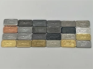 Full Monty 24 x 1 gram buffalo metal set Titanium Tantalum Cobalt  Vanadium - Picture 1 of 9