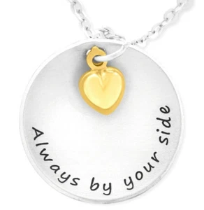 Herz Kette 925 Silber mit Medaillon Gravur Damenschmuck Herz vergoldet Geschenk - Bild 1 von 5