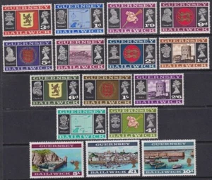 GUERNSEY Sc# 8-23 CPL MNH  SET of 16 BAILIWICK ISSUES, VARIOUS HISTORIC SITES - Picture 1 of 1