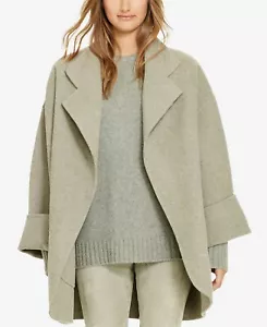 NEU RALPH LAUREN Damen Grau Wolle Mischung Offene Jacke Mantel S $689 - Bild 1 von 7