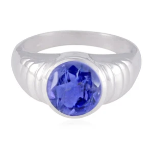 Iolite 92.5 Sterling Silver Ring Homespun Jewelry For Teacher's Day Gift US - Picture 1 of 2