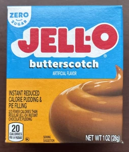 2 JELL-O Butterscotch Zucker Fettfrei Instant Pudding Dessert Mix Kostenloser Versand - Bild 1 von 2