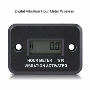 Digital LCD Vibration Hour Meter Timer Gauge For Motorcycle Marine Waterproof FT - Picture 1 of 8